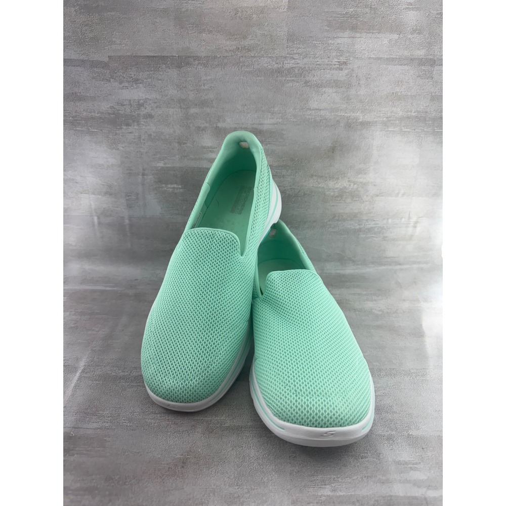 Skechers GoWalk Joy Women Sz 9.5 Mint Green Mesh Slip On Walking Shoes 15901